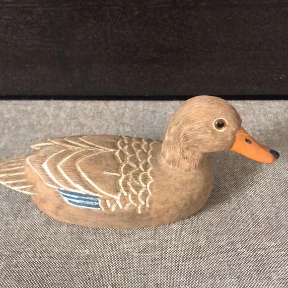 Vtg Signed Earl Houck hand carved wood duck - Picture 3 of 9